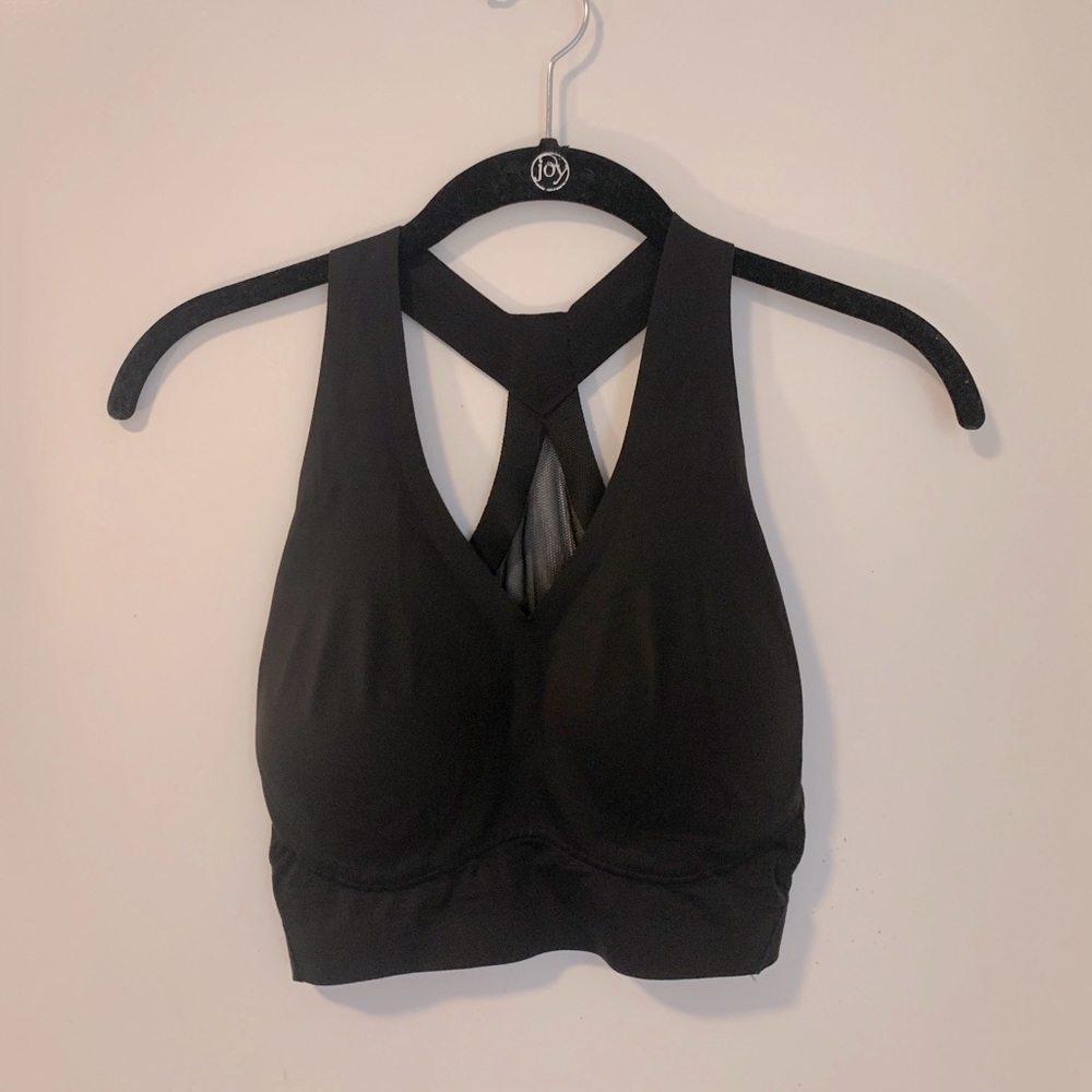 True & Co Lift Mesh V-Neck Racerback Bra